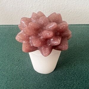 Strawberry Quartz Succulent Decor